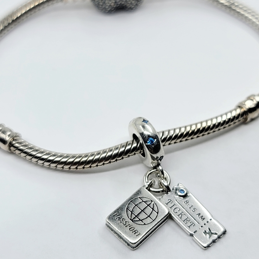Charm Sterling Silver 925 ticket and passport - Picture 3 of 4